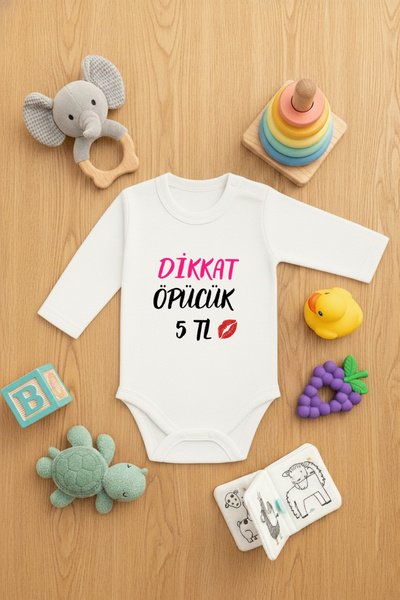 LORVEX Baby Bodysuit with Snap Fasteners Printed Cute Bodysuits Kiss 5 Tl Pri...