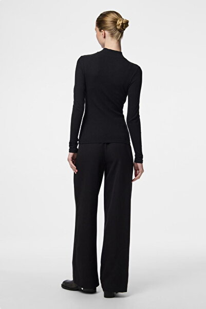 PIECES Γυναικείο φούτερ με μακρυμάνικο φερμουάρ από οργανικό βαμβάκι με ριμπ υφή – σε κιτ