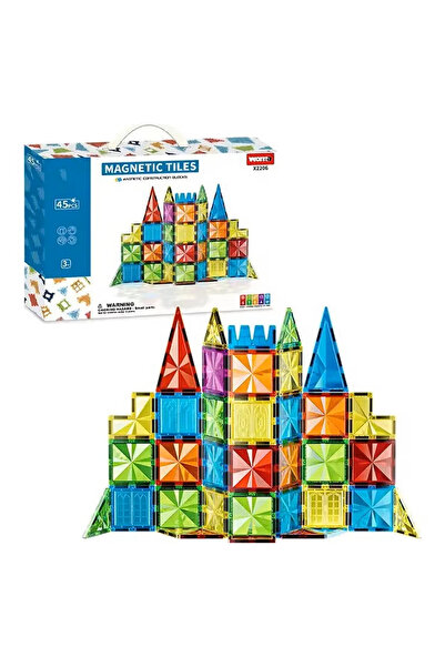 ByCaretta Magnetic Colorful Building Blocks 45 Pieces