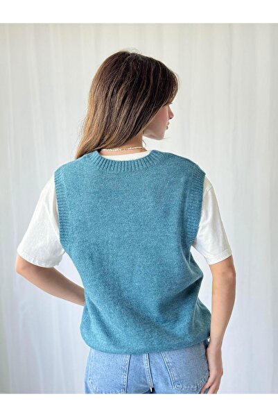 Retrobird Triko Süveter Kadın Petrol