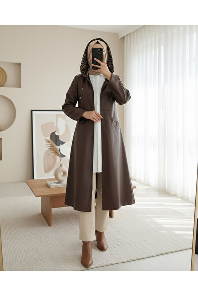 MissRunin Cepli Fermuarlı Suni Deri Kap