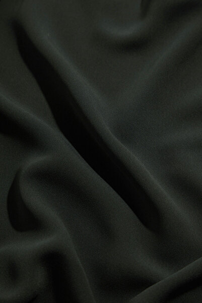 W Collection Khaki Sleeveless Degaje Collar Blouse