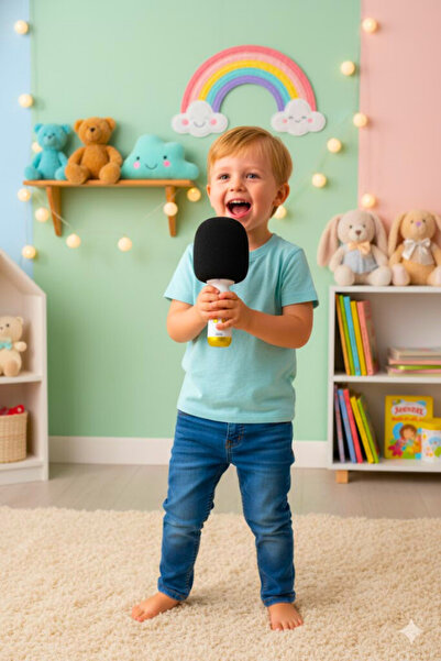 Maybax Eğlenceli Mini Karaoke Mikrofon Ses Değiştirme Efektli Bluetooth Destek Taşınabilir Karaoke Mikrofon