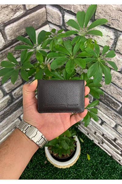 GUARD Mıknatıslı Küçük Boy Kahverengi Deri Kartlık/Kartvizitlik