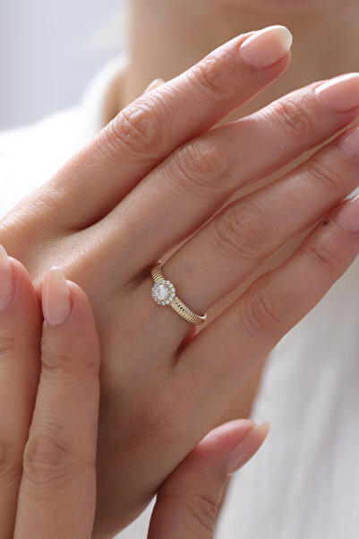 YAVUZ KUYUMCULUK 14 Ayar Altın İstiridye Baget Yüzük