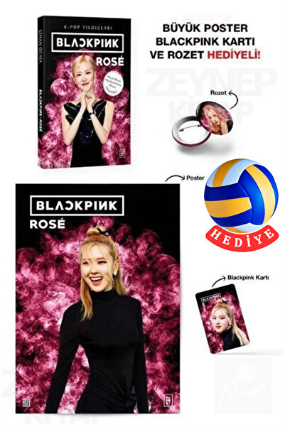 Parodi Yayınları K-POP Yıldızları Blackpink Rose(Voleybol Topu Rozet ve Poste...