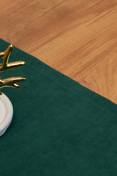 abidehanım Tissue | Velvet Textured Sweet Green Runner 135 X 40