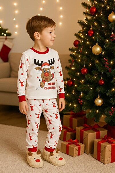 Esterella Girl-boy unisex children's new year themed pajama set / Christmas themed pajama set