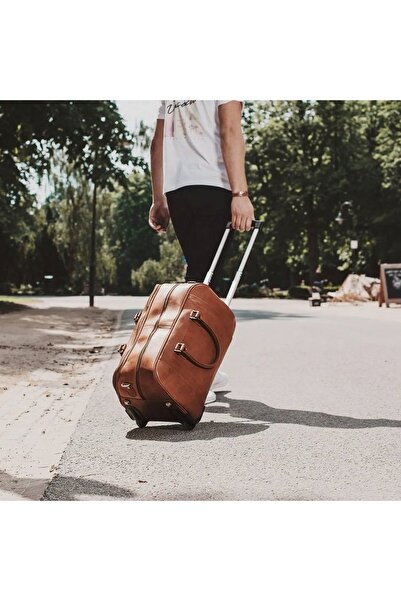 The Chesterfield Brand Unisex genuine leather bag / trolley, The Chesterfield Brand, Jayven, Cognac brown