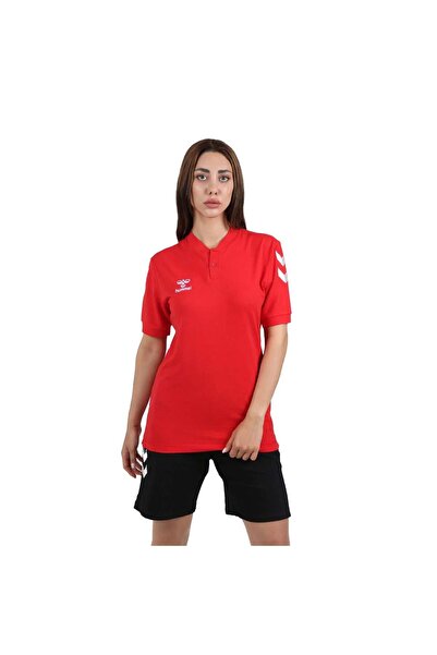 hummel 912058 Armin Pamuklu Peter Pan collar T-Shirt Red
