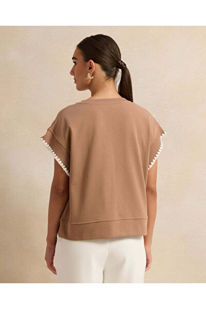REDTAG Women Brown Embroidered Top
