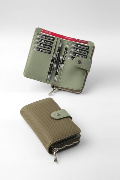 CENGİZ PAKEL Magnetic Medium Size Women's Wallet – 65231L - Khaki
