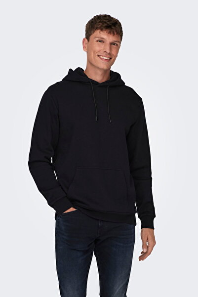 ONLY & SONS Чоловічий світшот з капюшоном - з кишенями-кенгуру, довгими рукавами, зручним кроєм