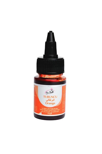 Dr. Gusto Su Bazlı Likit 25 Gr Turuncu Gıda Boyası – Pasta, Krem Şanti ve Şeker Hamuru İçin Canlı Renk Boyası