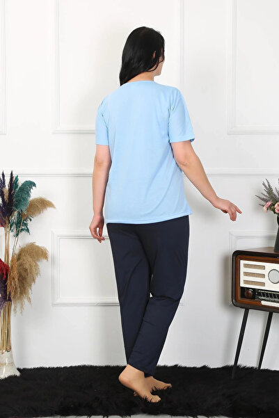 alfa expres Clothing Women's Plus Size Blue Pajama Set