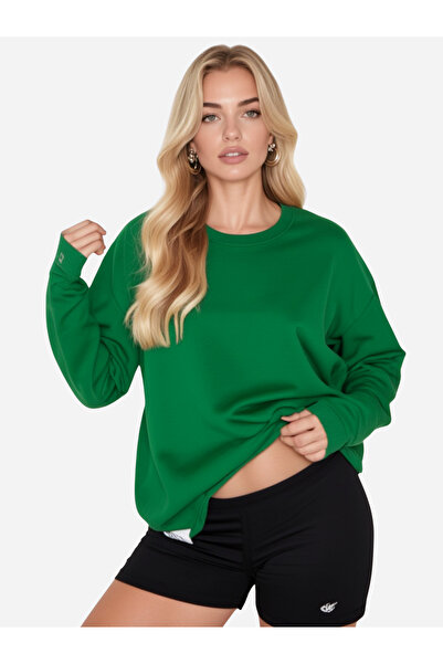 MODRENZA Kadın Basic Regular Sweatshirt
