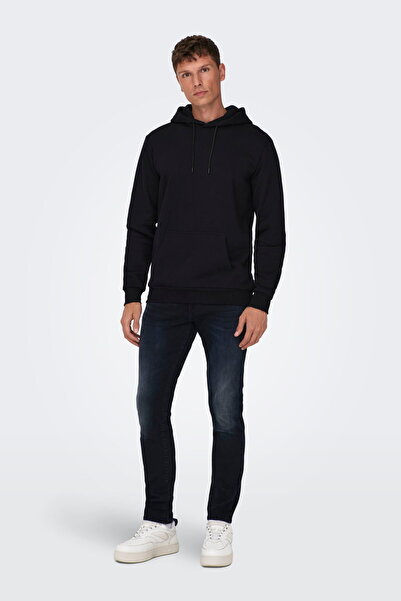 ONLY & SONS Чоловічий світшот з капюшоном - з кишенями-кенгуру, довгими рукавами, зручним кроєм