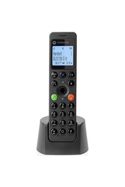 Motorola DOT201 Cordless Phone, Black