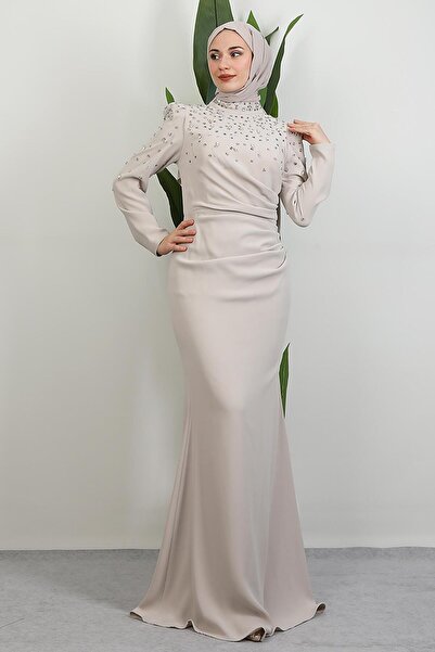 GİYZAMİLA Esin Evening Dress Cream