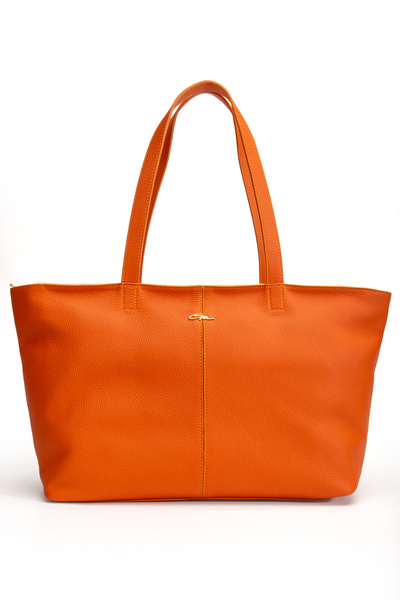 gio&mi Vera Shoulder Bag Genuine Leather Orange