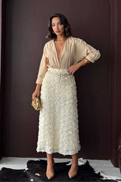 Bare & Bold Κρέμα Φούστας Gül Süzüneli