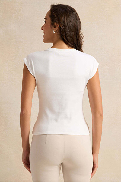 REDTAG Women White Embellished Top