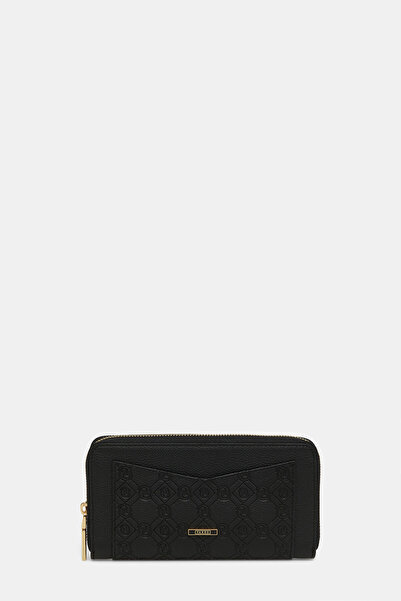 Vakko SİYAH MONOGRAM DERİ CÜZDAN