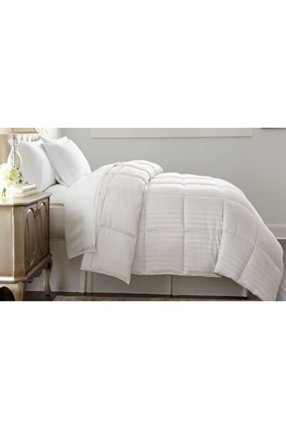 OEM Winter duvet with wool filling, 100% cotton damask cover, size 140x210 cm, white