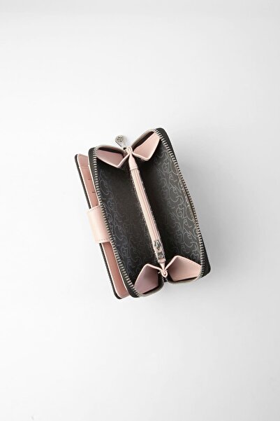 CENGİZ PAKEL Magnetic Medium Size Women's Wallet – 65231L - Black/Powder