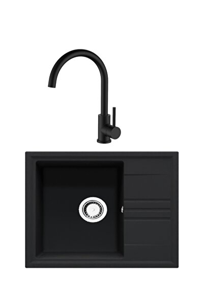 SanDonna CHIUVETA BUCATARIE ALINA NEGRU + BATERIE WALTZ ALFA NEGRU