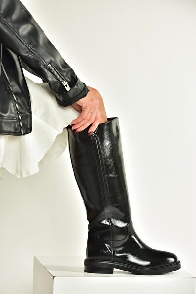 Fox Shoes V312513560 Black Rustic Low Heeled Women's Boots