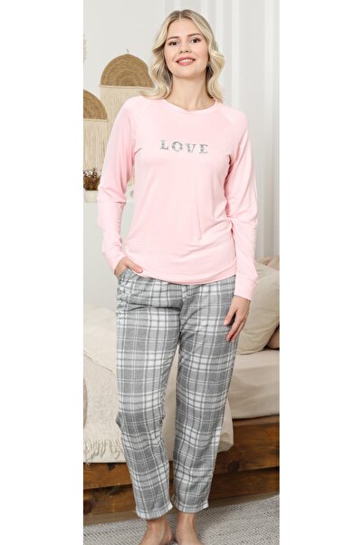 LİMİSSİ Patterned Women's Long Sleeve Pajama Set 26601