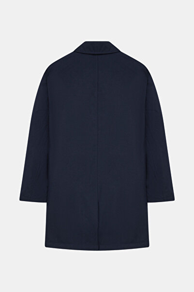 W Collection Buttoned Dark Blue Overcoat