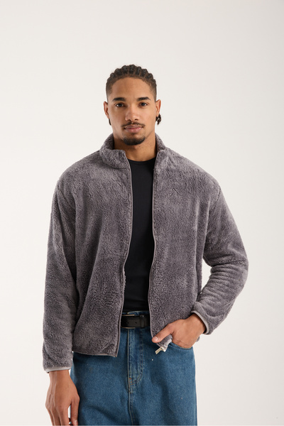RainGuard Battal Size Men's Plush Cardigan