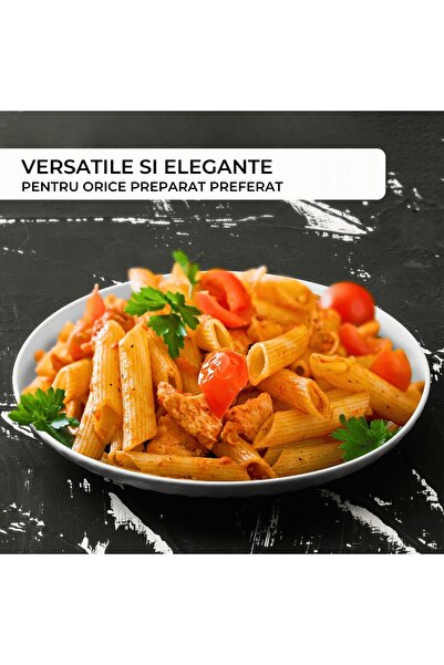 MIAMIO Set of 6 Dinner Plates, Palmanova collection, ceramic, White, 26 cm