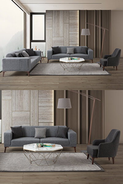 EDSY HOME Regnar 3+3+1 Koltuk Takımı Gri