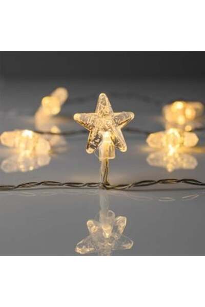 OEM Ghirlandă luminoasă LED cu 20 de becuri stea alimentate cu baterii 1,90 m...