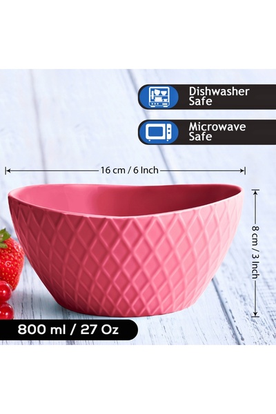 MIAMIO Set of 6 ceramic bowls, Palmanova collection, Magma multicolor, 16x8 cm, 800 ml