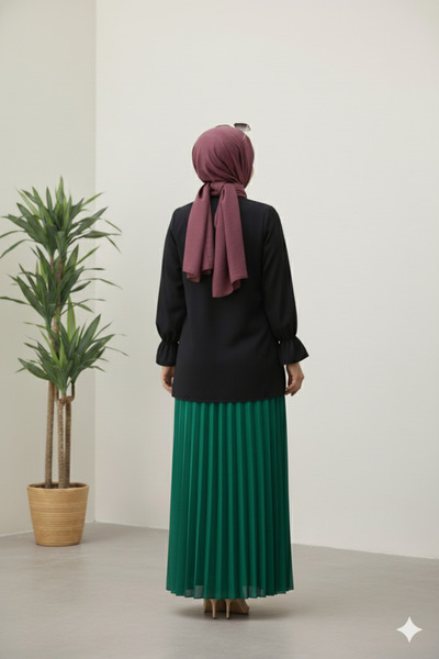 CNG MODA Gathered Sleeves Poplin Shirt