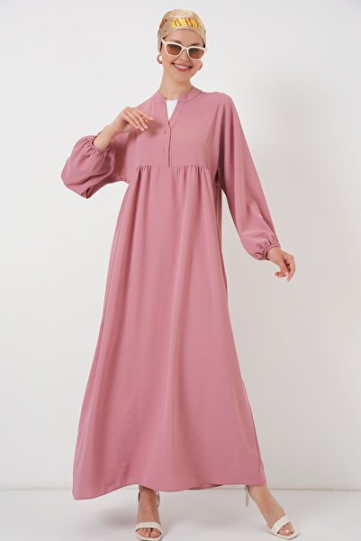 Hiccup Bdart Buttoned V-Neck Maxi Dress