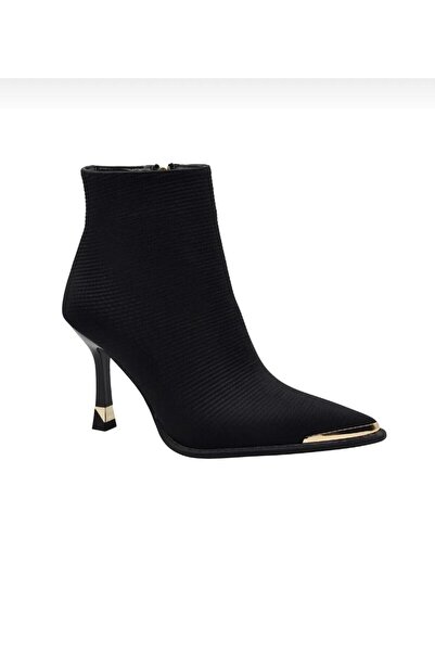 Park Moda İnce Yğksek Topuk Premium Kumaş Fermuar Kapama Bilek Boy Şık Bot