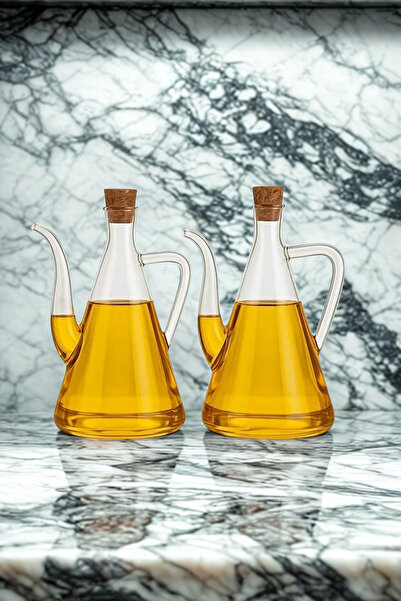 iselahome وعاء زيت من الزجاج البوروسيليكات من سيرين مع غطاء من خشب الأكاسيا -...