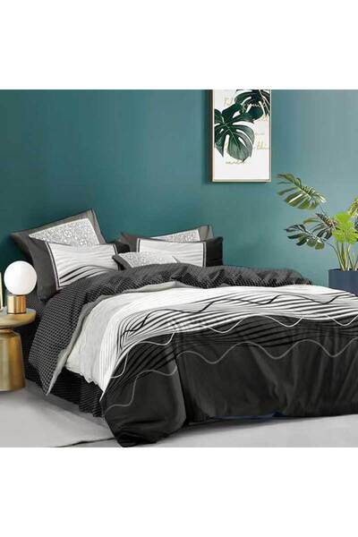 Patul Bed Linen, Satin Cotton, Sulphur, 2 Persons, Double Bed, 4 Pieces