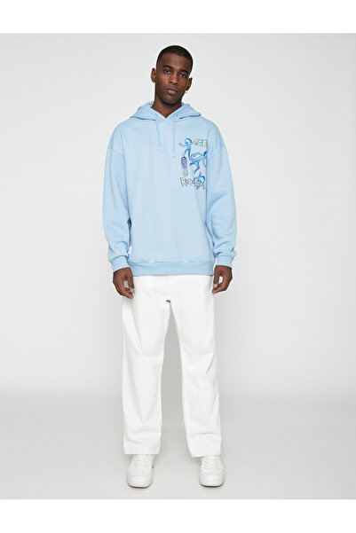 Koton Rick And Morty Hooded Sweatshirt Licensed Printed