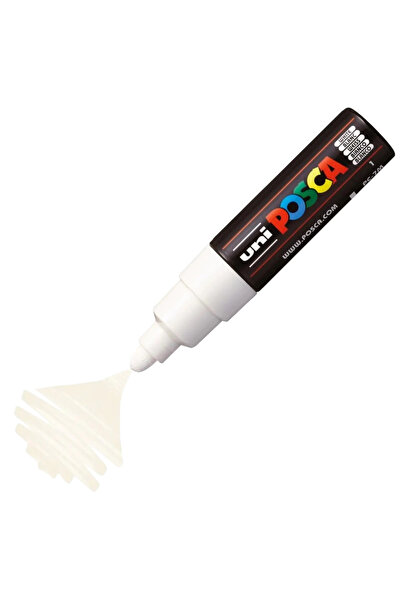 UNİ-BALL Uniball Posca (4.5-5.5) Water-Based Poster Marker White (Uni-Pc-7M)