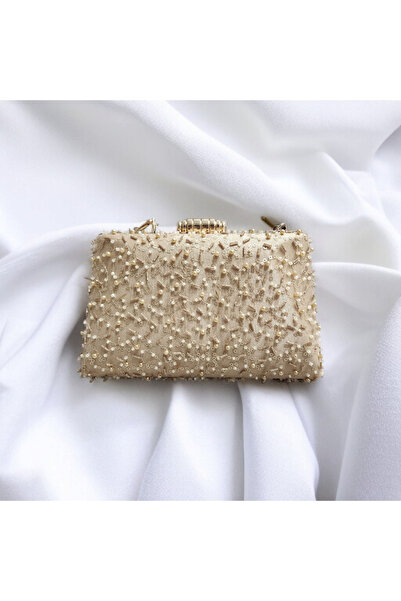 Telli Art Gold Color Evening Bag – Sparkling and Elegant Design