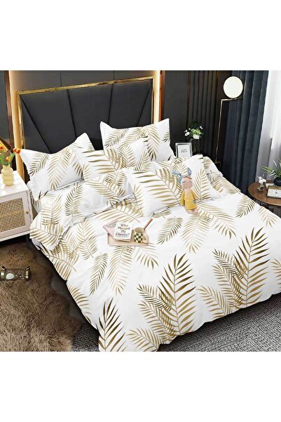 Patul Bed Linen, Satin Cotton, Sulphur, 2 Persons, Double Bed, 4 Pieces