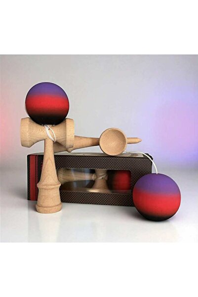 OEM Kendama , Professional Wooden Toy, Rubber Grip, 18 cm, Black/Brown/White