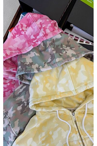 BALİNA Set de trening supradimensionat cu top scurt elastic camuflaj