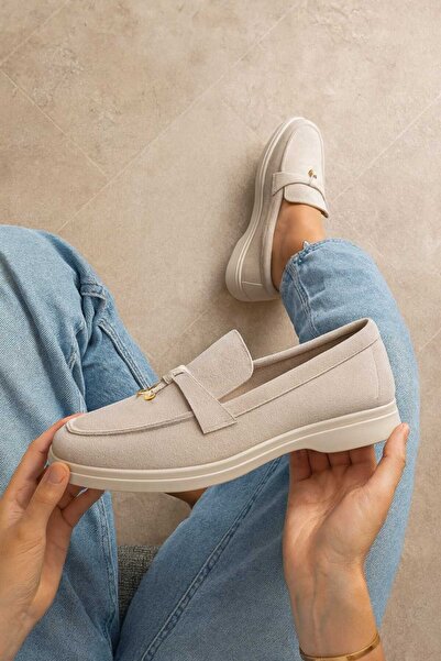 Sista Shoes Y.M.N Günlük Giymelik Kadin Loafer Suet Ayakkabı